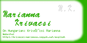 marianna krivacsi business card